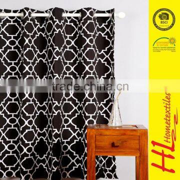 NBHS 2 hours replied patterned faux suede blackout curtain