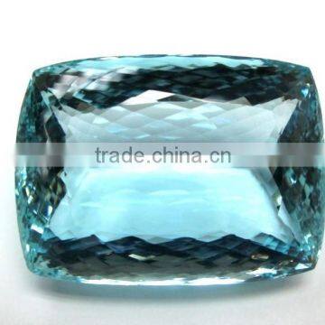 Natural Faceted Santa Maria Aquamarine Gemstone