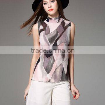 Hot Sale Women Sexy Sleeveless Blouse With Western Style