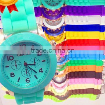 fashion silicone Geneva watch hot