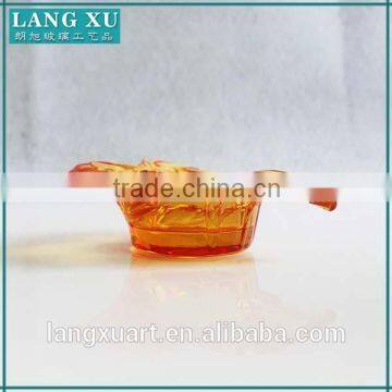 LX-Z182 Home Goods Amber Color Christmas Unique Gifts Bulk Tealight Maple Leaf Candle Holder
