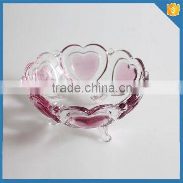 LXHY New Year Christmas Gift home Decorative glass tableware engraved big glass bowl