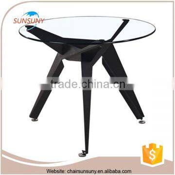 Modern glass round dining table