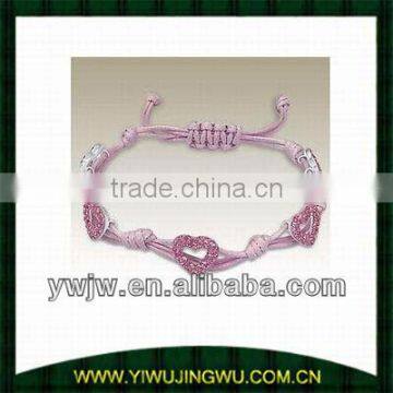 2015 new jewelry display adjustable friendship heart bracelet (JW-G3067)