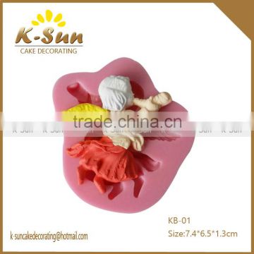 K-sun fondant sugarcraft gumpast silicone mold angel