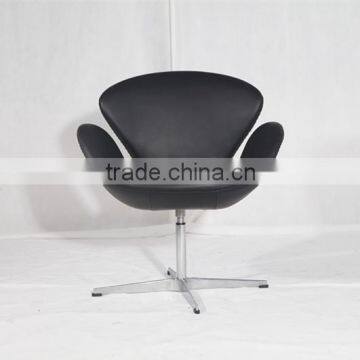 Arne Jacobsen Leather Rotatory Chair Swan Chair Full Leather Design photo-2