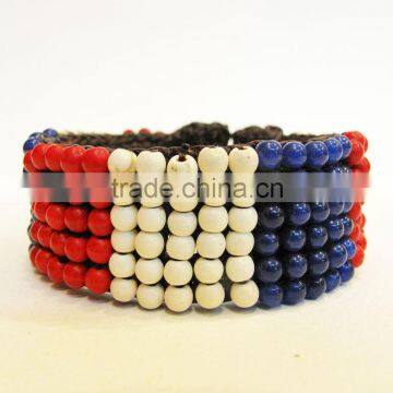 Color How lite Stone Wax Bangle, Wax thread Bangle, Bracelet