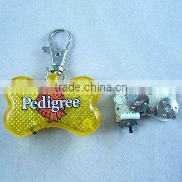 pet tags for dogs bone shaped with flashing light