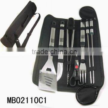 7-Piece Aluminum Handle s/s BBQ Tool Utensil Set