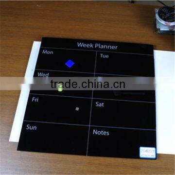 Office supplies tempeed glass writing board with weekly planned