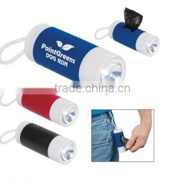 plastic pet Dog Bag Dispenser With Flashlight