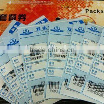 thin thermal paper movie ticket printing cheap price