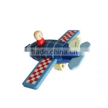 Coloured Playful Wooden Plane Toy photo-4