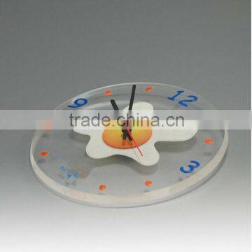 handmake modern wall clocks with print flower