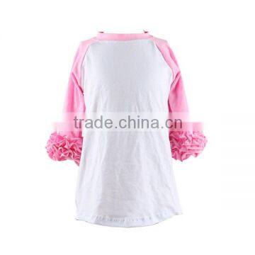 wholesale icing ruffle shirt children's boutique clothing ruffle t shirt new style top for girls