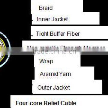 Four-core Relief fiber optic Cable