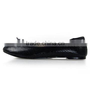 2015 Summer New Ladies Womens Snake Skin Print Flat Shoes Ballerina Ballet Flats Black Plus Size Free Shipping photo-4