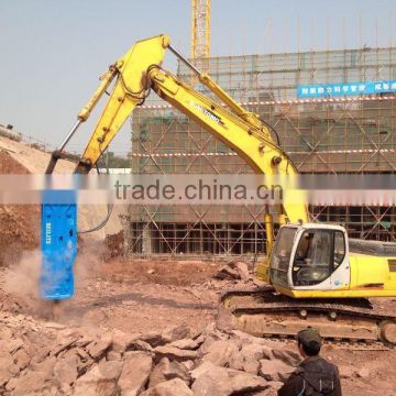 Loader attachment hydraulic chisels with demolition hammer drill