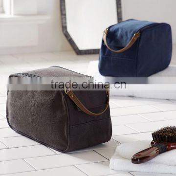 wholesale Waxed canvas Men's Toiletry Bag