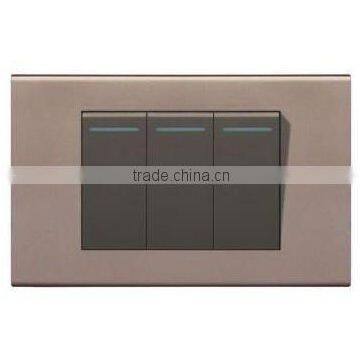 high quality electrical wall switch and socket, 3 gang switch