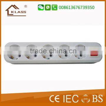 European 4way extension socket with switch