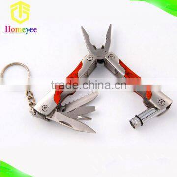 Stainless Steel Wood Handle Folding Pliers With Led Light