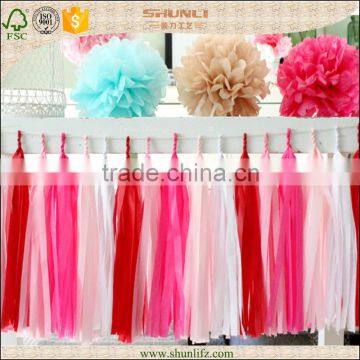 Asia tissue paper tassel for party decoration,wedding decoration