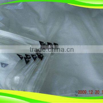 100%virgin clear Pe leno tarpaulin 12x12 mesh poly white tarp fabric
