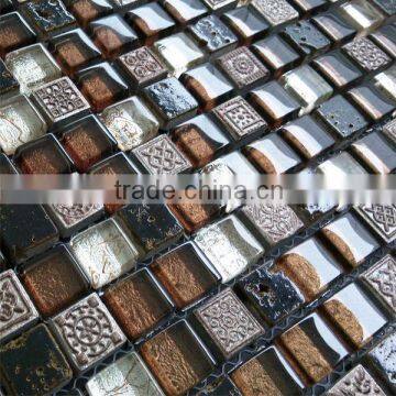 PM15188 Gold foil crystal glass mosaic