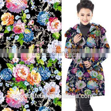 Heat transfer print thick flower fabric