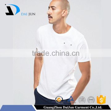 Guangzhou OEM Adult Mens O Neck Bamboo fiber white plain white t shirts