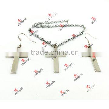 Fashion Zinc Alloy Cross Earrings for Gifts (CEG51031) photo-3