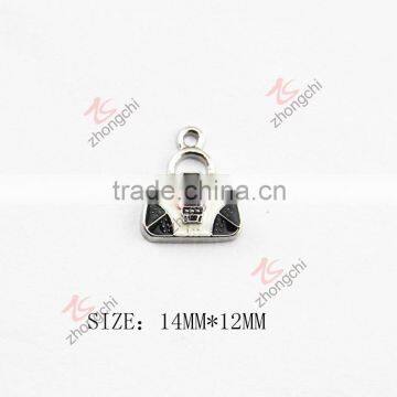 fashion jewelry making metal ladies bag charm