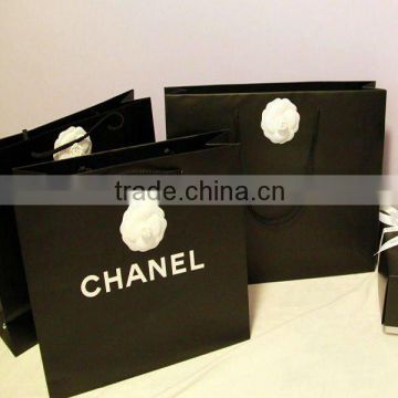 Black cosmetic shopping bags