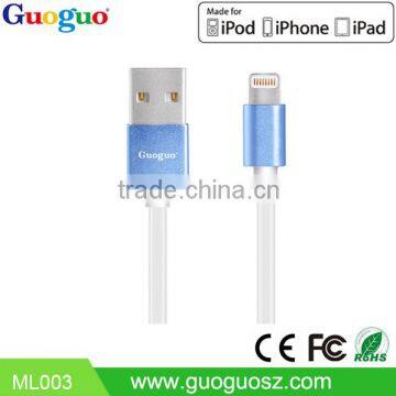Wholesale high quanlity fast charger usb data MFI 8pin usb wire cable for iphone 7/6s/6
