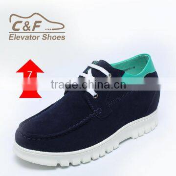 Wholesale height increasing elevator suede leather mens tenni shoe/brand name shoes/large size shoe