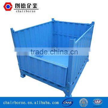 flexible metal cargo storage cage with lids