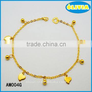 2016 the most popular 316l stainless steel anklet