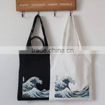 Beautiful printed canvas bag, OEM production canvas tote bag