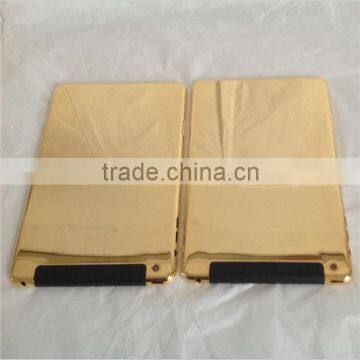 luxury customized for ipad mini 24k gold housing back cover