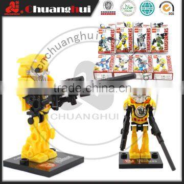 Educational Kids Block Compages Toys / Bumblebee / Optimus Prime / Megatron Transform Block Robot Toys