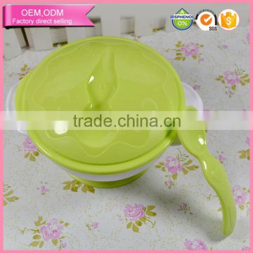 hot sell food grade pp baby feeding sucton bowl with hand and spoon in stock