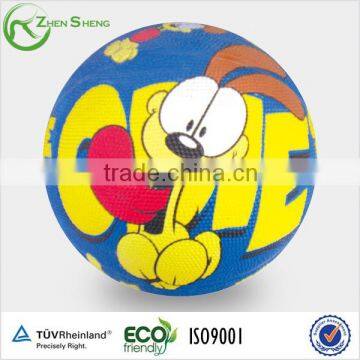 Zhensheng Cartoon Logo Rubber Basketballs Customized