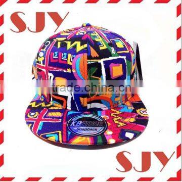 Custom design 6 panel wholesale floral snapback hat