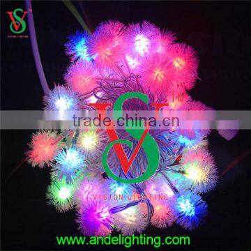 2016 unique color changing led snowball string light for wedding or party decoration