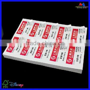 Plain direct thermal self-adhesive label