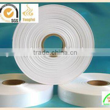 Huzhou wholesale 100% polyester care label woven edged satin ribbon