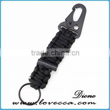 Carabiner Paracord Keychain with Firestarter