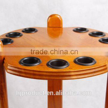 High grade 9 holes wooden stand cue rack/ Factory promotion