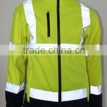 Hi-Visibility zippered fleece lined Reflective Hooded Sweatshirt